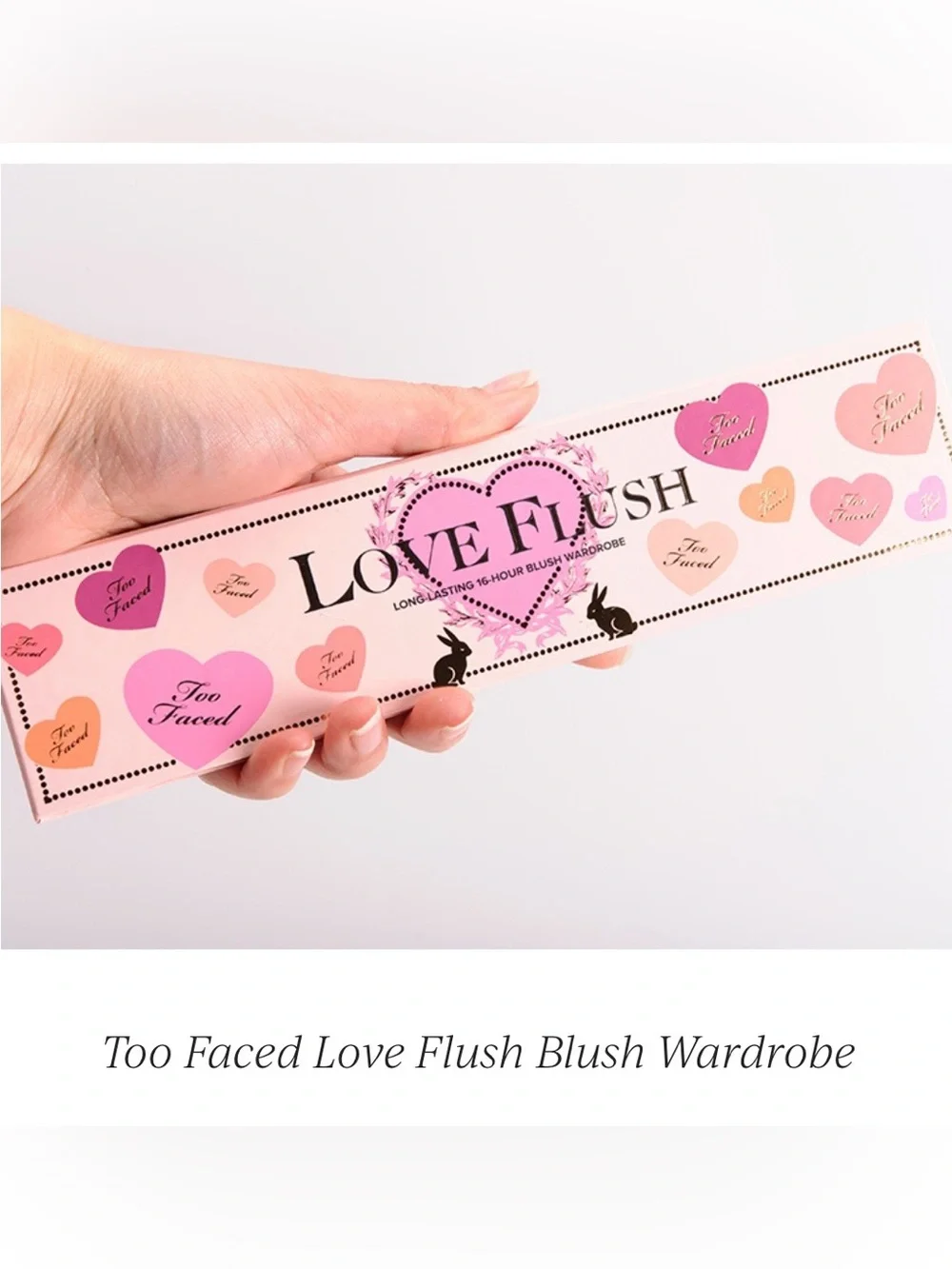 Too faced Love Flush long Lasting Blush Wardrobe and Small Brush applicator New